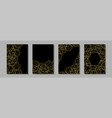 templates set with gold geometric print vector image vector image