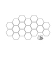 honeycomb set beehive element honey icon bee vector image