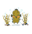 kid in aqua monster costume vector image vector image