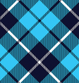 blue tartan fabric texture diagonal pattern vector image