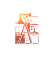 exhaust hood installation vector image vector image