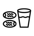 iftar thick line icon for personal and commercial vector image vector image