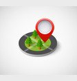 isometric pin icon vector image