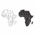 maps of the africa vector image