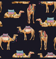 watercolor camel pattern vector image