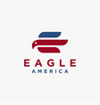 abstract e letter for eagle logo icon template vector image
