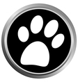 paw button vector image