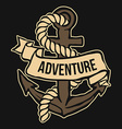anchor with banner vector image