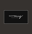ms signature logo - handwritten template vector image vector image