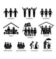 npo nonprofit organization foundation welfare set vector image
