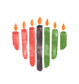 seven candles for kwanzaa festival celebration vector image