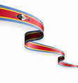 eswatini flag wavy abstract background vector image