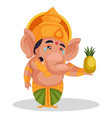 lord ganesha cartoon character vector image vector image