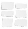 set paper different shapes tears placed vector image