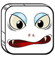 a square face of vampire vector image vector image