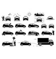 weather animal and road hazard destroy and damage vector image vector image