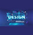 3d modeling design concept workplace vector image vector image