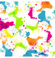 colorful paint splashes vector image