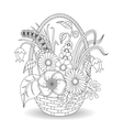 doodle art flowers floral pattern vector image