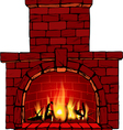 fireplace vector image