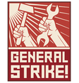 general strike poster vector image vector image