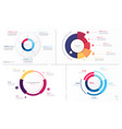 set circle chart designs modern vector image