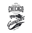 vintage gangster vehicle logo vector image