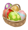 easter egg hamper vector image vector image