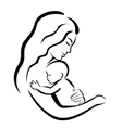 mother and baby4 vector image