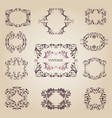 vintage old empty frames and banners vector image