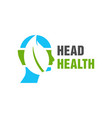natural brain health logo design vector image