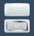 rectangular badge mockup realistic style vector image