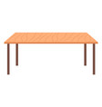 simple wooden table with top and legs furniture vector image vector image