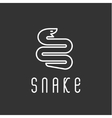 snake with a linear trending flat style logo vector image