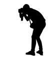 standing photographer silhouette vector image