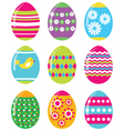 easter eggs set vector image vector image