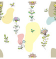 flowers doodle seamless pattern vector image vector image