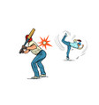 game baseball the pitcher throws ball vector image