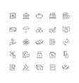line icons set banking pack batch vector image