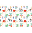 seamless pattern with egyptian symbols - camel vector image