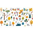 0304 forest plants vector image