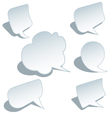 blank speech bubbles set vector image vector image