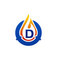 oil water gas pipe solutions letter d vector image