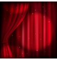 red curtain and spot light eps 10 vector image