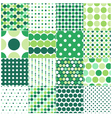 seamless green polka dots background vector image