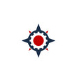gear compass logo icon design vector image vector image