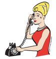 girl on the phone vector image