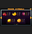 info screen for slots game vector image vector image