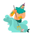 poseidon cartoon vector image