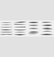 set of realistic round and square shadows vector image